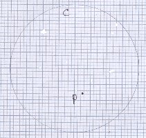 Circle c with zero line of symmetry through point p - 160218.jpg