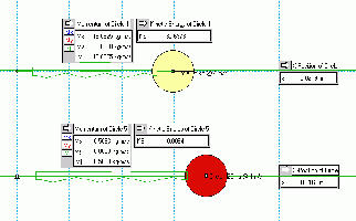 Red mass at max distance /spring stretch